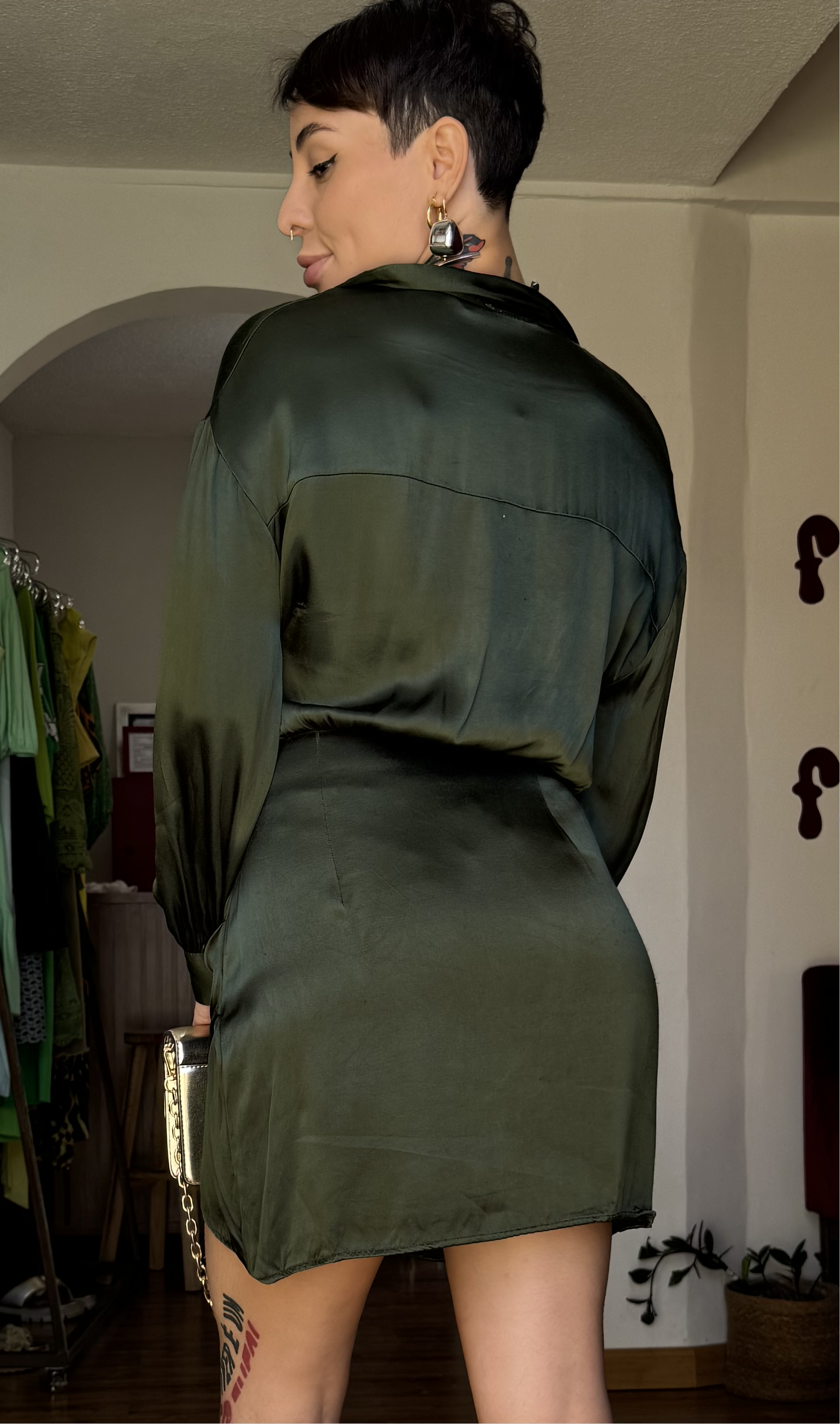 Vestido Zara manga longa