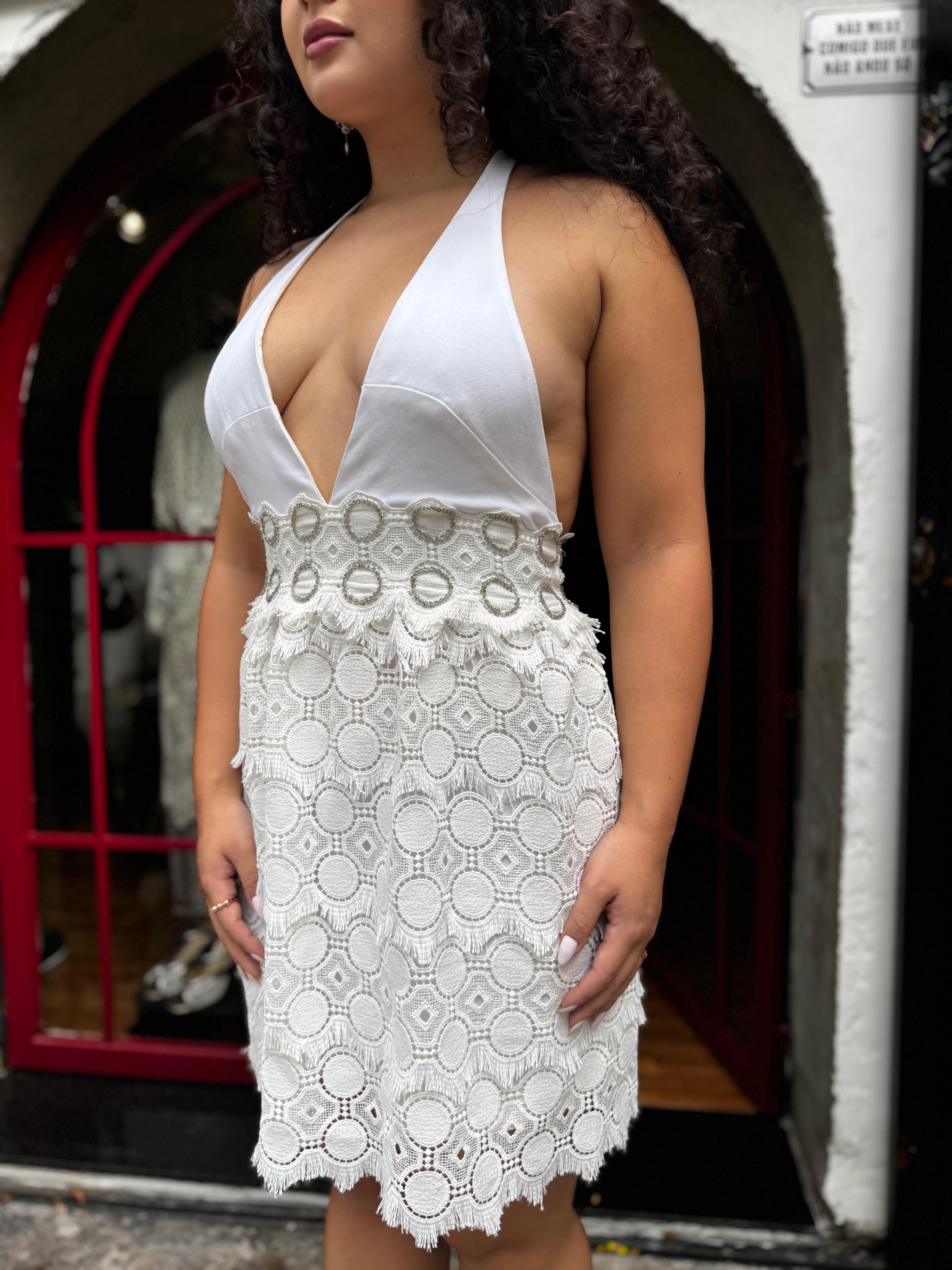 Vestido curto Bordado Animale