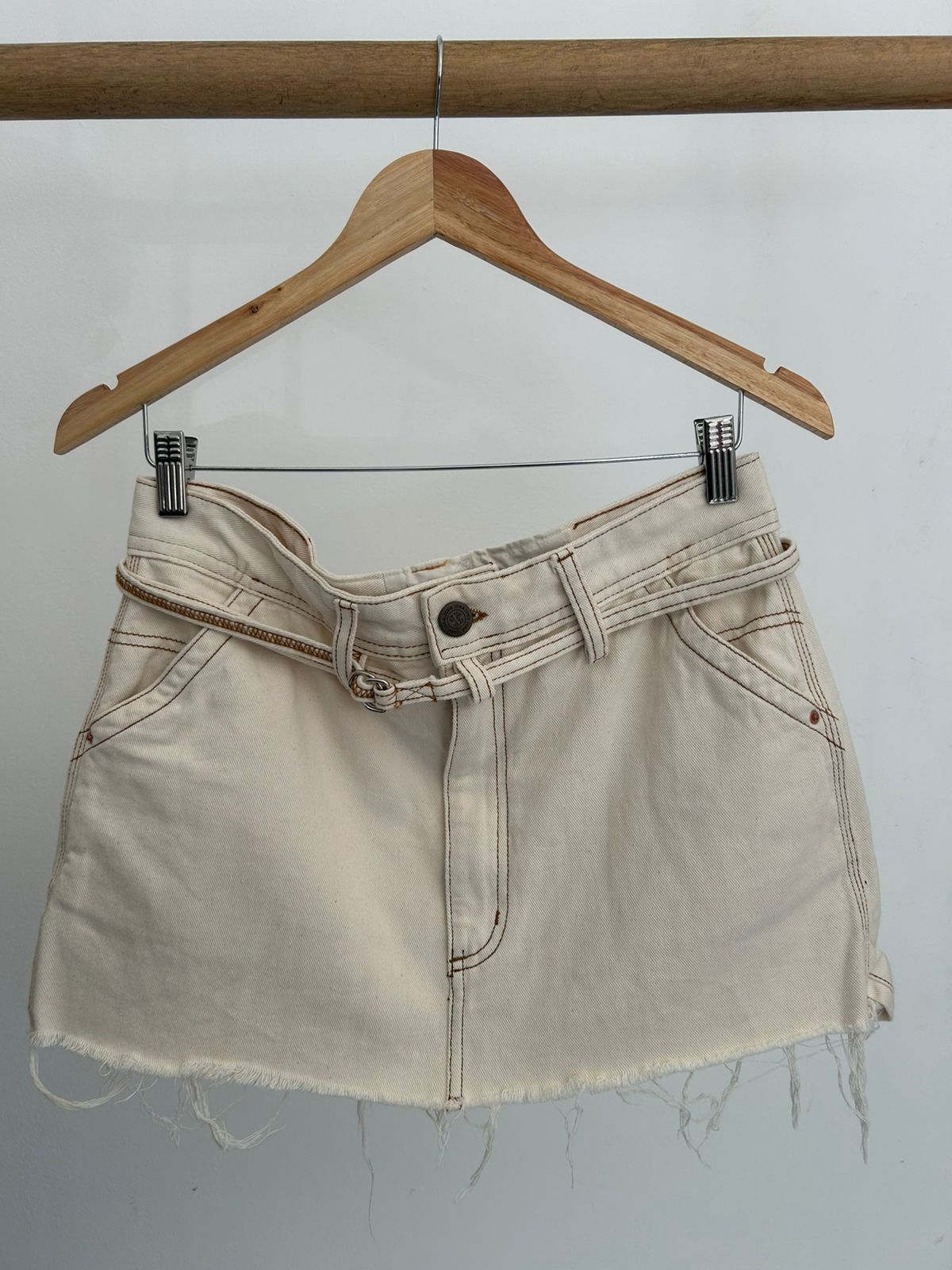 Saia mini jeans John John