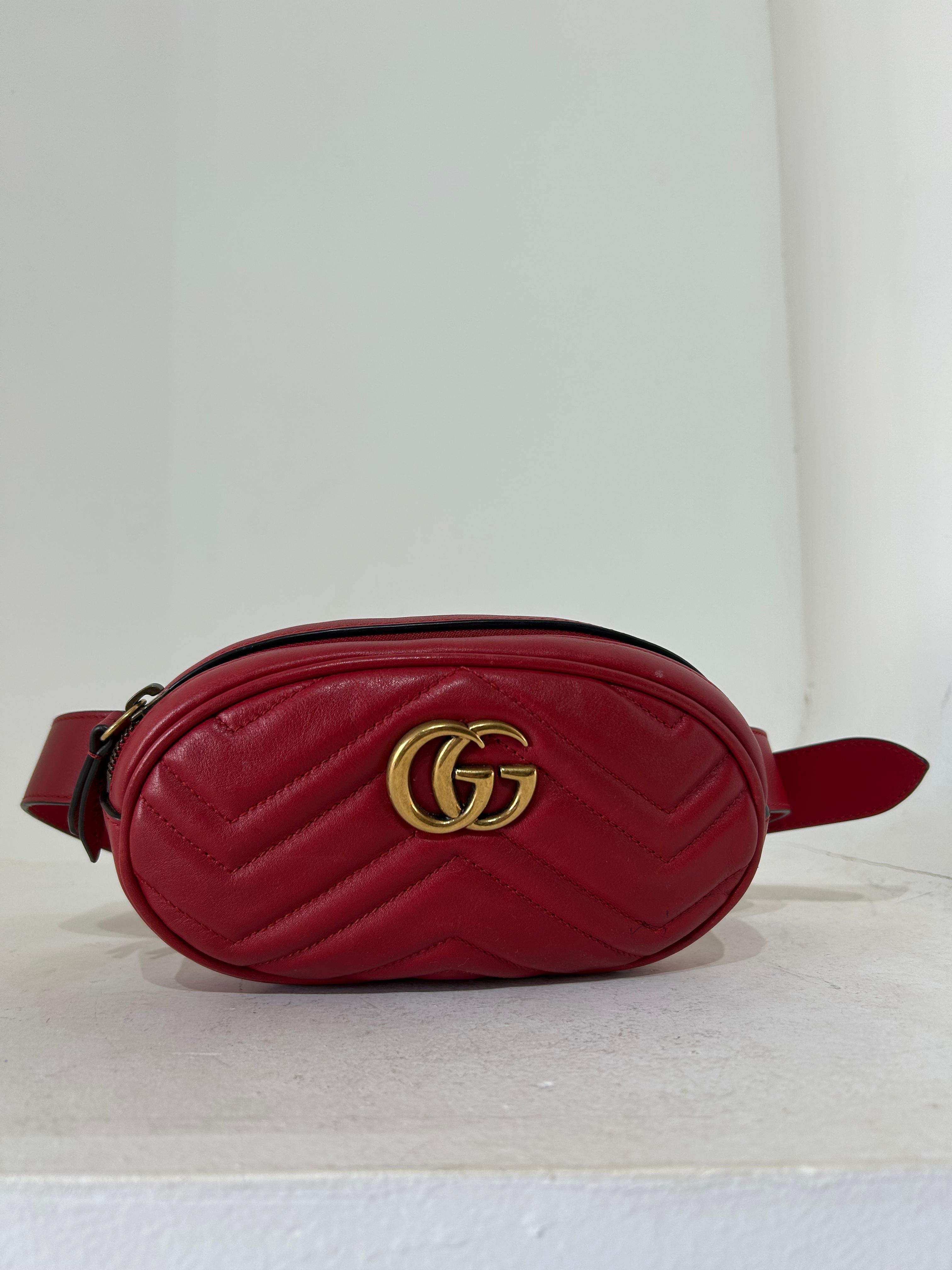 Pochete Gucci Marmont Vermelho