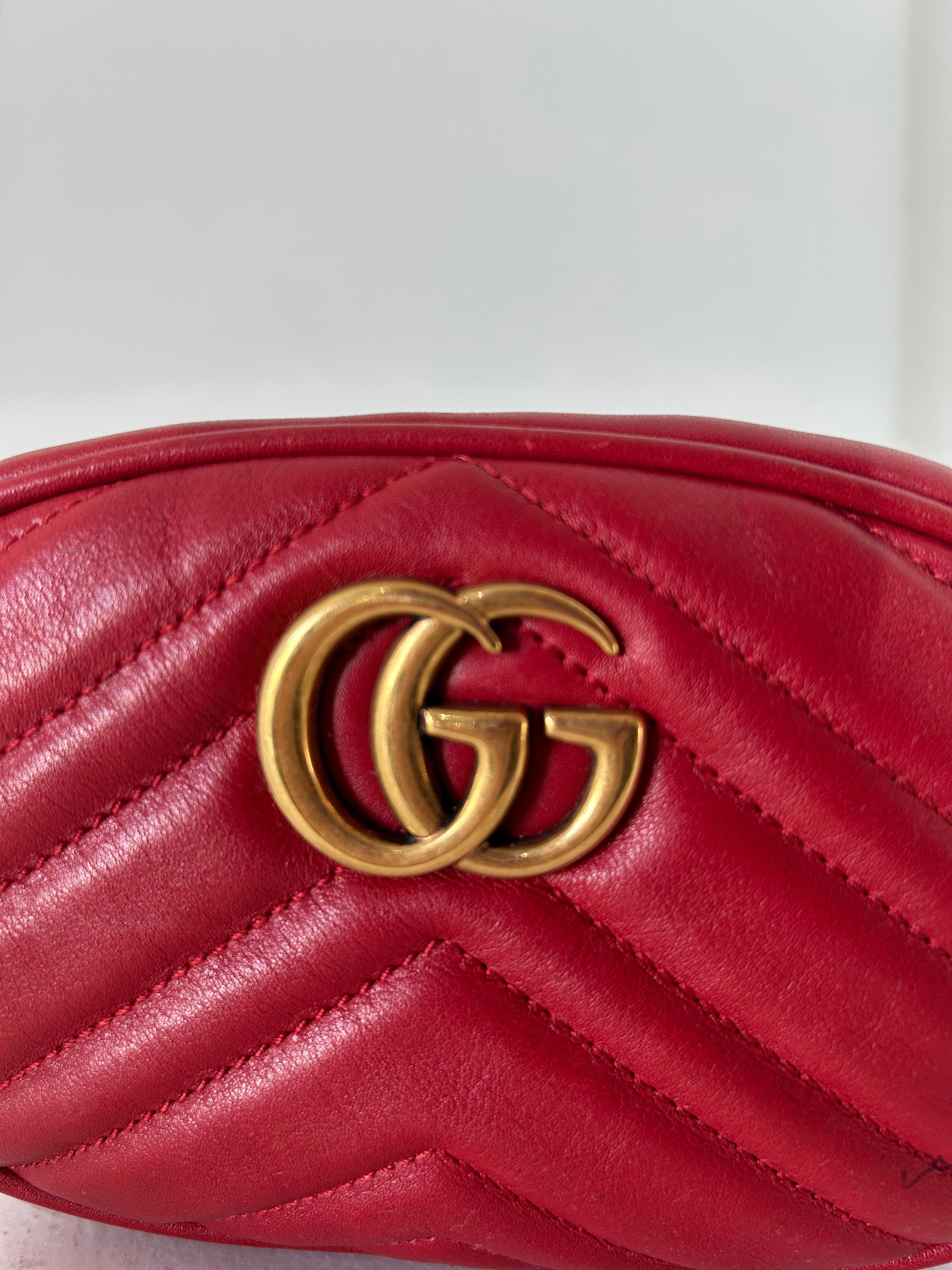 Pochete Gucci Marmont Vermelho