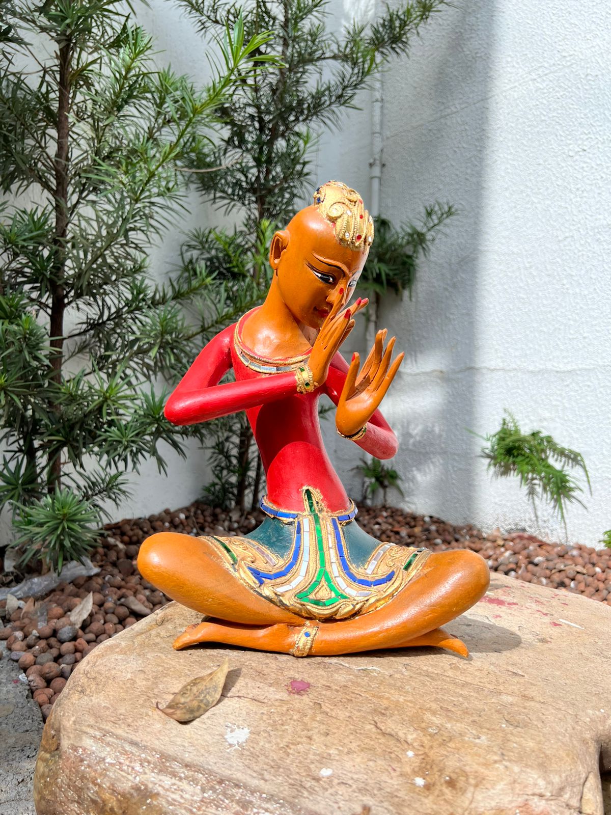 Esculturas em madeira - músicos