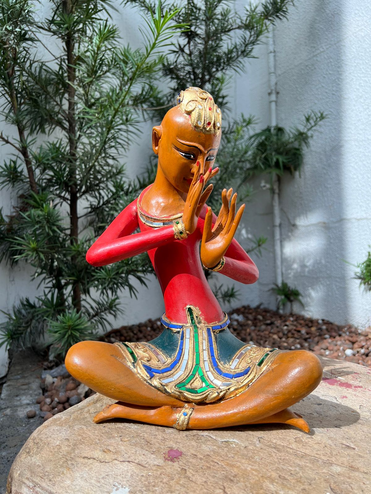 Esculturas em madeira - músicos