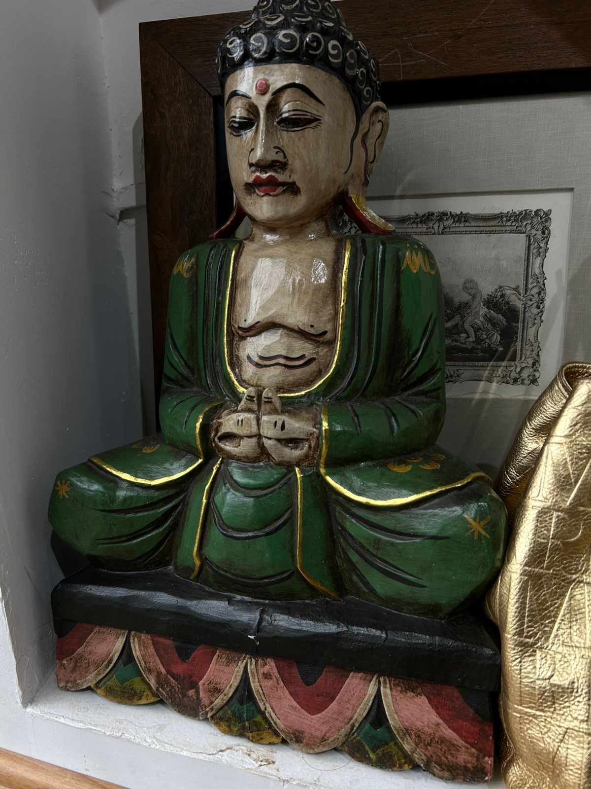 Escultura de Madeira Buda