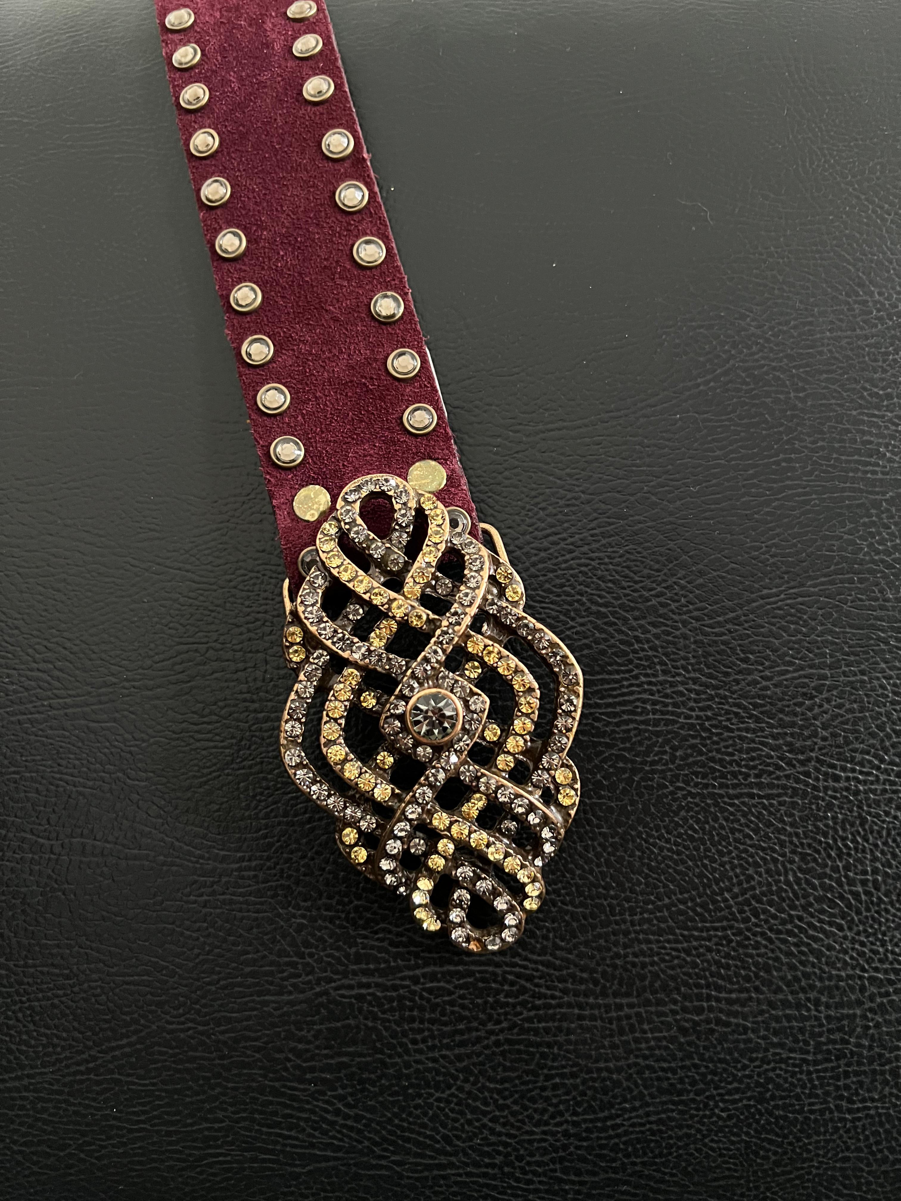 Cinto boho couro colors