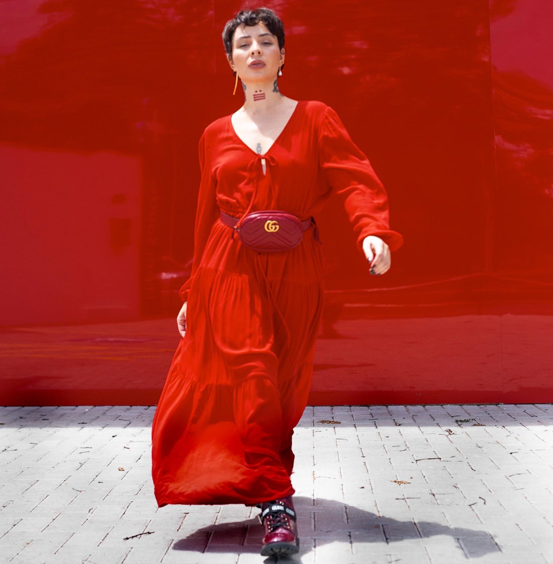 Pochete Gucci Marmont Vermelho