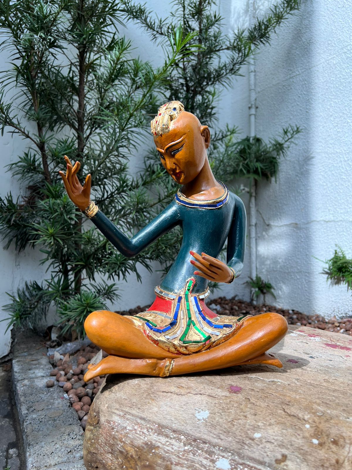 Esculturas em madeira - músicos