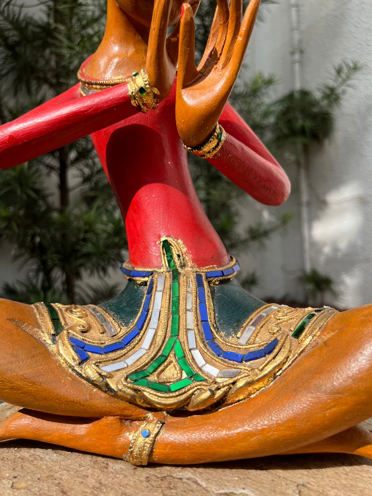 Esculturas em madeira - músicos